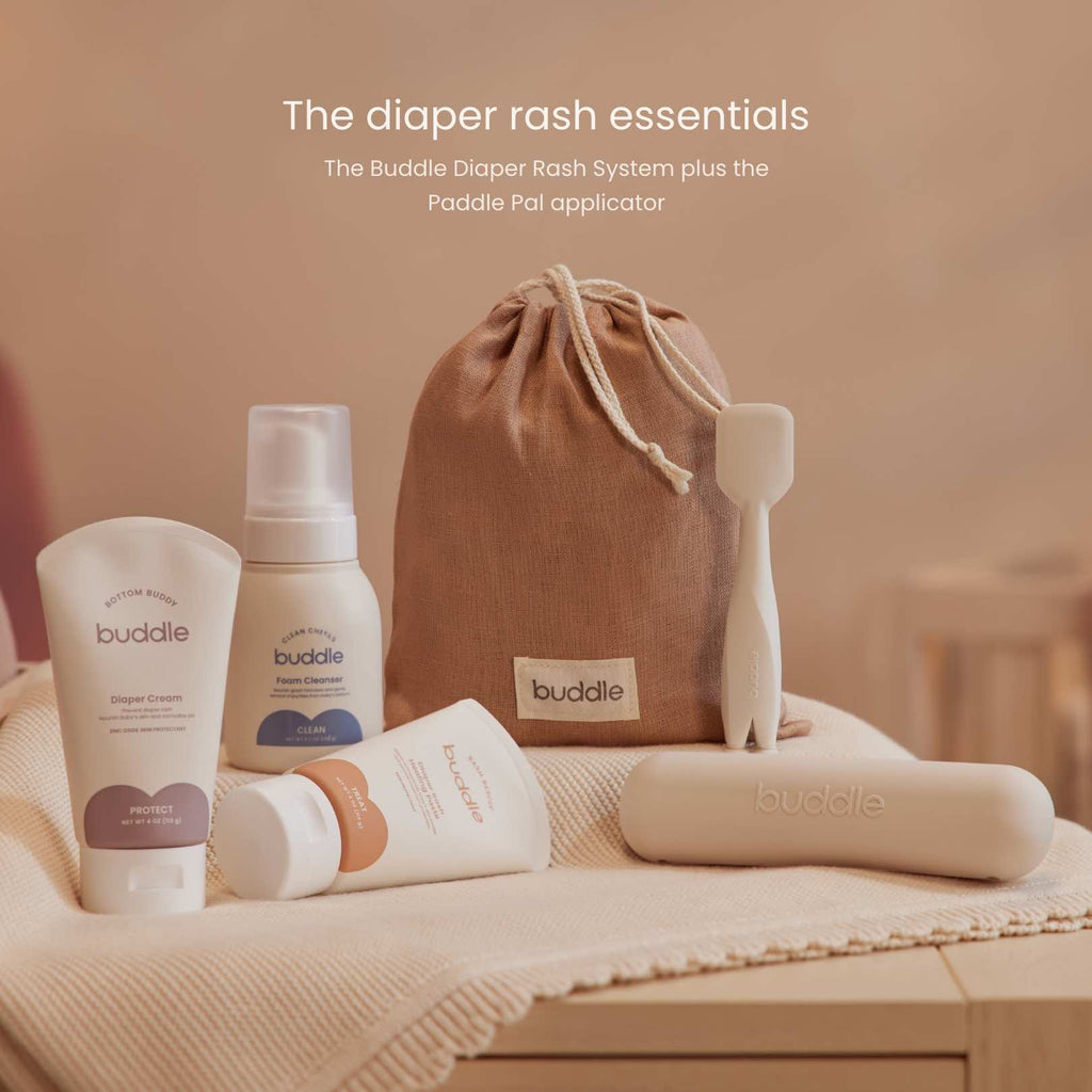 Buddle Diaper Rash Essentials Kit packaging clean baby skincare