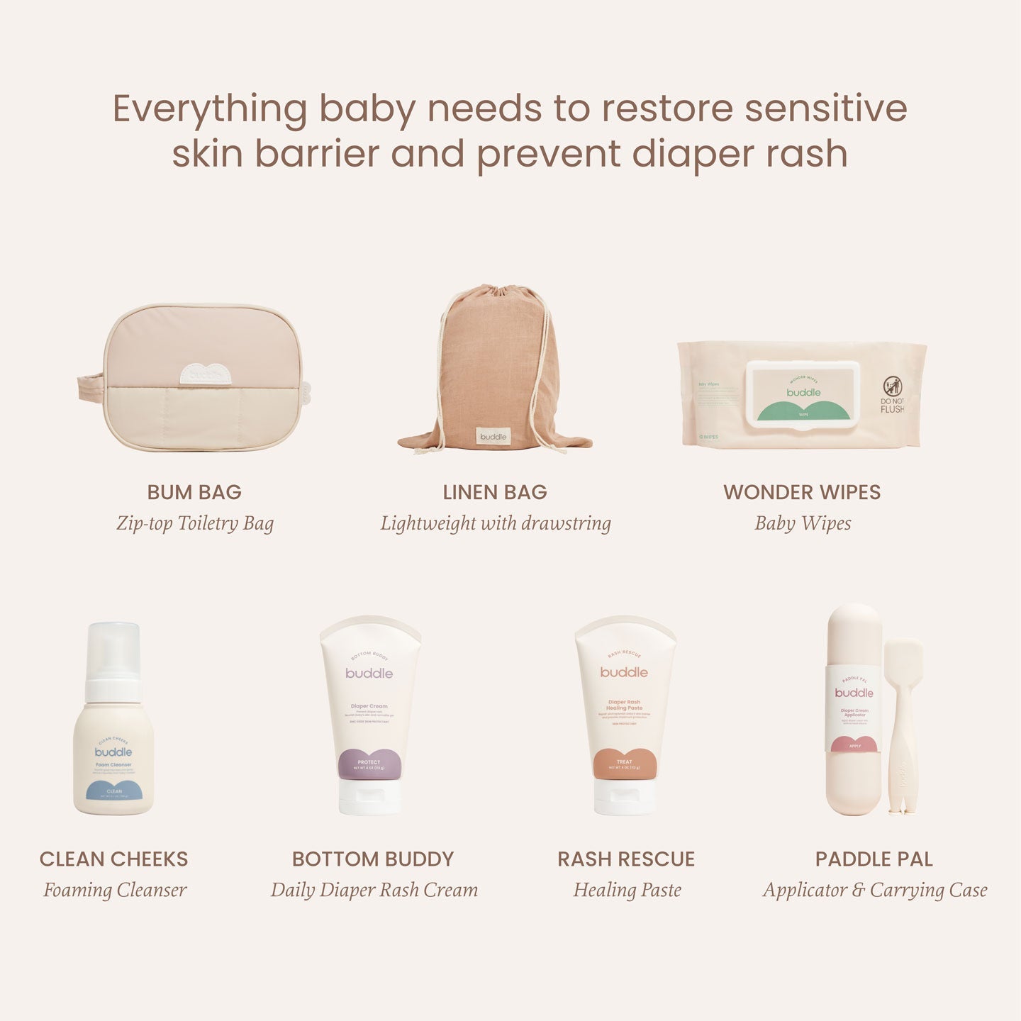 Buddle ultimate kit products clean ingredients non-toxic baby skincare